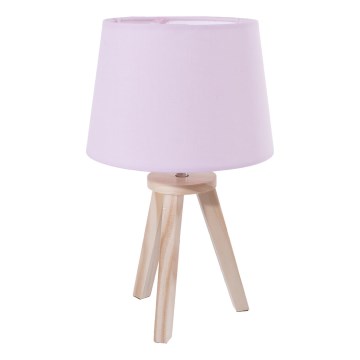 Atmosphera - Lampada da tavolo TRIPOD 1xE14/40W/230V pino/rosa
