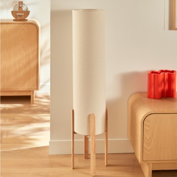 Atmosphera - Lampada da terra KEYAH 1xE27/25W/230V in legno di hevea
