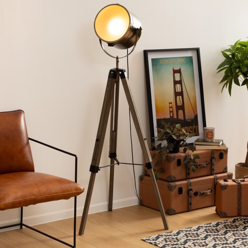 Atmosphera - Lampadaire EBOR 1xE27/25W/230V pin/laiton