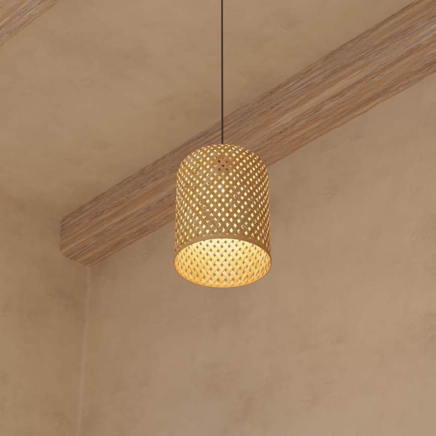 Atmosphera - Lampadario a sospensione con filo ALI 1xE27/40W/230V bambù