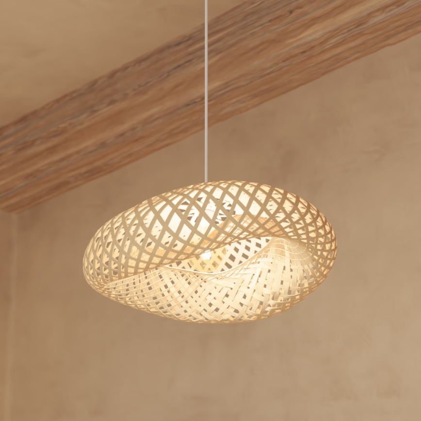 Atmosphera - Lampadario a sospensione con filo BEDDY 1xE27/40W/230V bambù