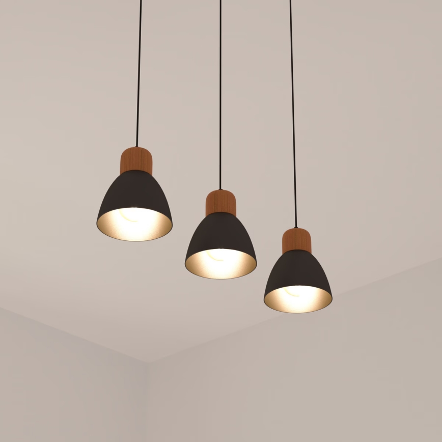 Atmosphera - Lampadario a sospensione con filo DESY 1xE27/40W/230V pino