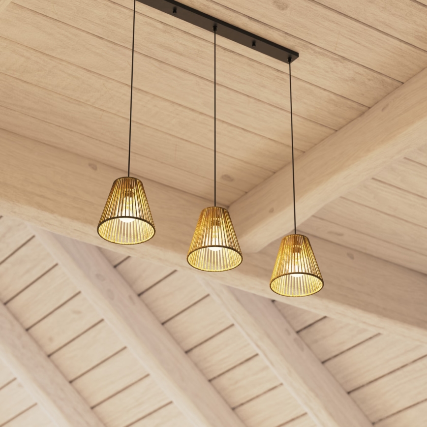 Atmosphera - Lampadario a sospensione con filo GIADA 3xE27/40W/230V