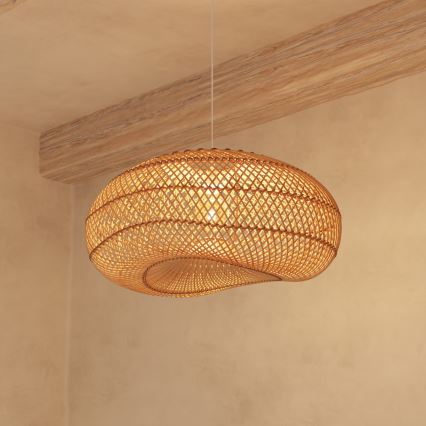 Atmosphera - Lampadario a sospensione con filo JENY 1xE27/40W/230V rattan