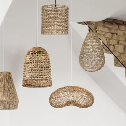 Atmosphera - Lampadario a sospensione con filo JENY 1xE27/40W/230V rattan