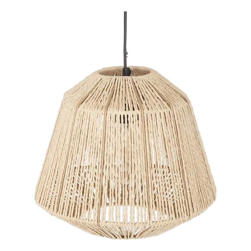 Atmosphera - Lampadario a sospensione con filo JILY 1xE27/40W/230V iuta beige