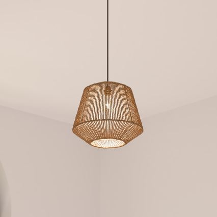 Atmosphera - Lampadario a sospensione con filo JILY 1xE27/40W/230V iuta beige
