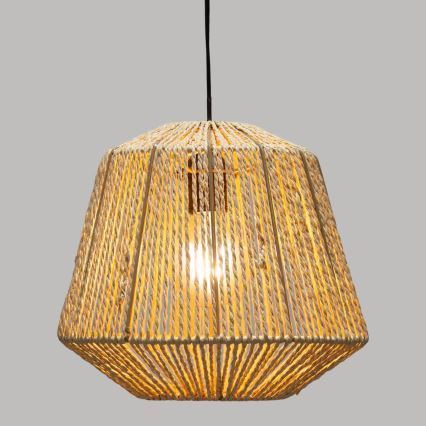 Atmosphera - Lampadario a sospensione con filo JILY 1xE27/40W/230V iuta beige