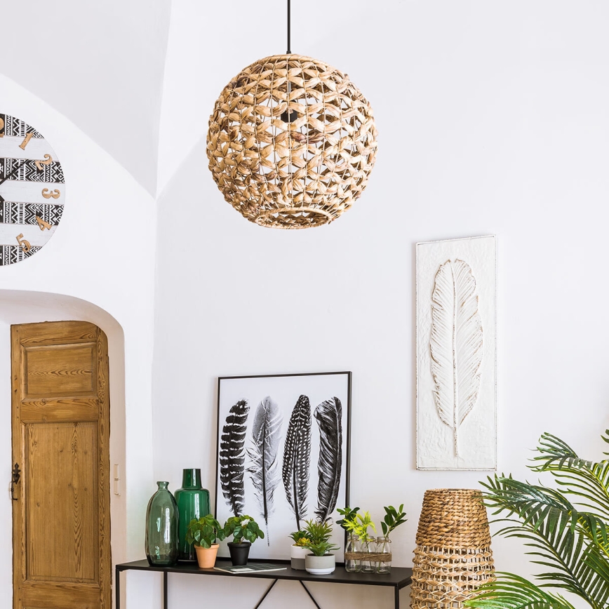 Atmosphera - Lampadario a sospensione con filo SAND 1xE27/40W/230V giacinto d'acqua