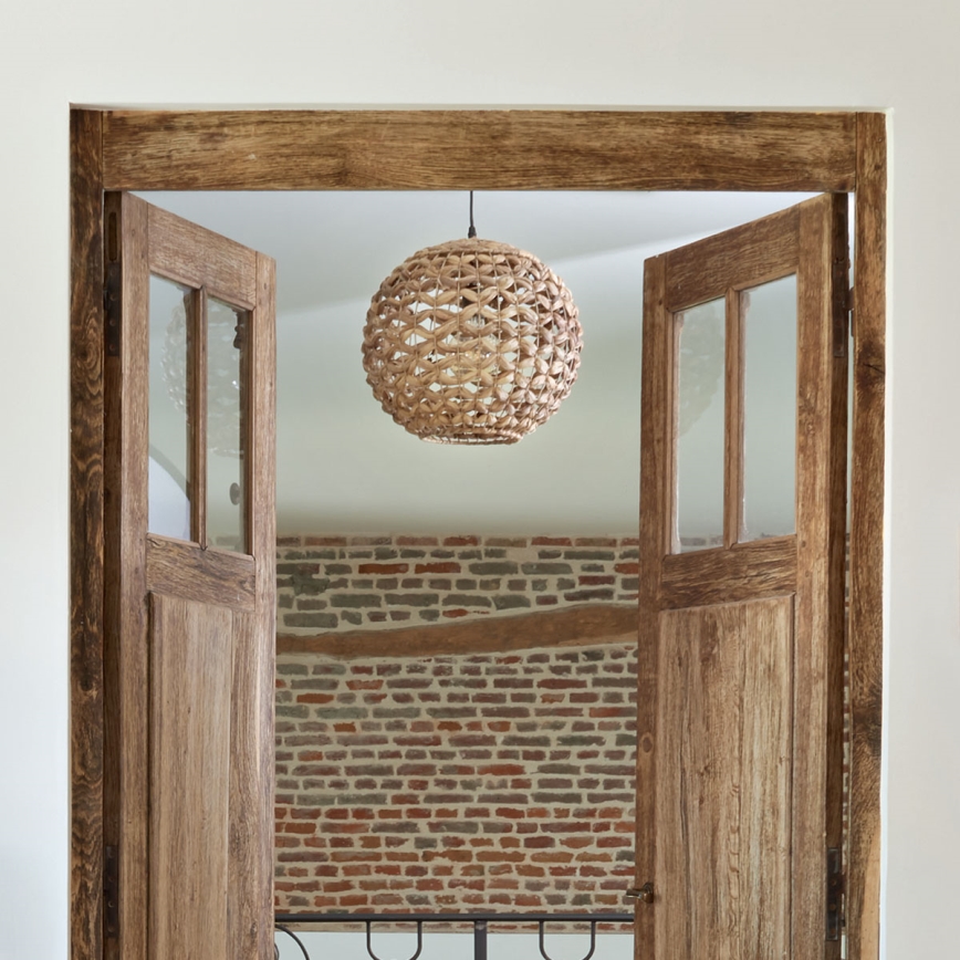 Atmosphera - Lampadario a sospensione con filo SAND 1xE27/40W/230V giacinto d'acqua