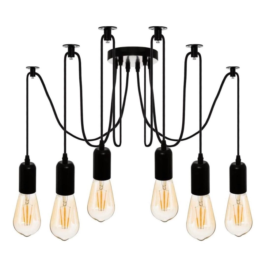 Atmosphera - Lampadario a sospensione con filo UDELL 6xE27/40W/230V ragno