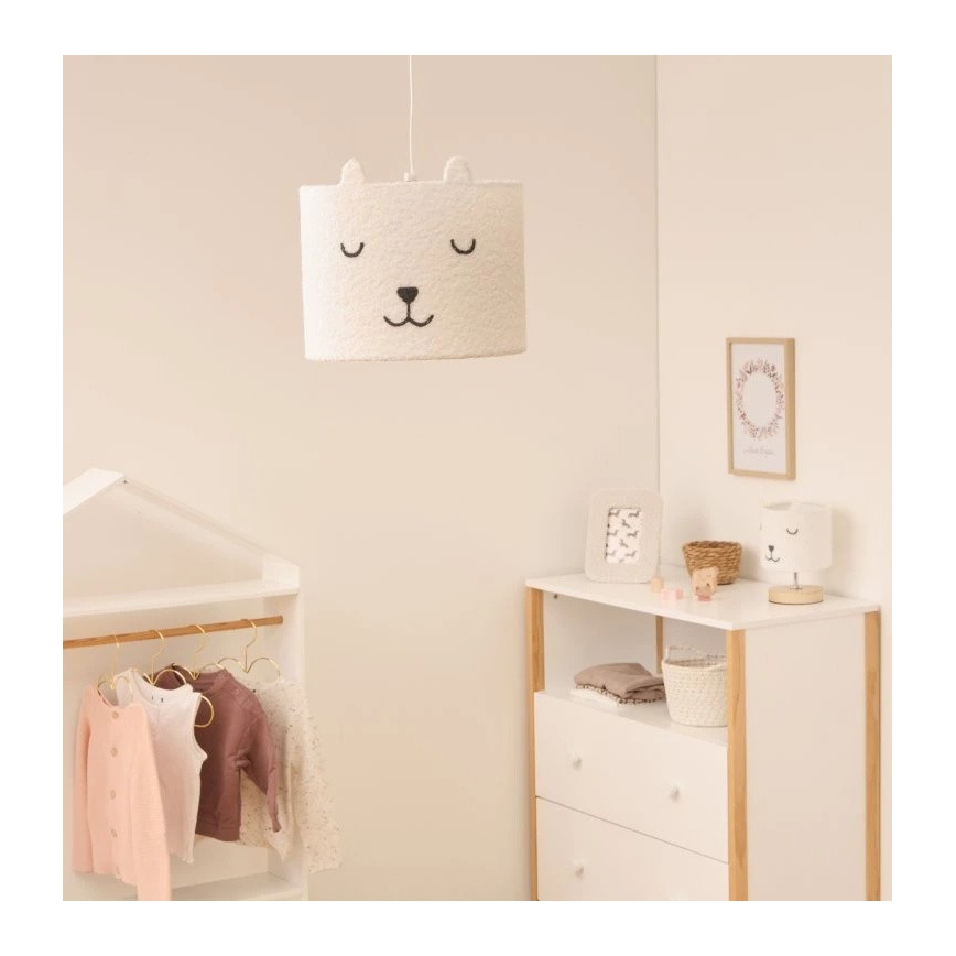 Atmosphera - Lampadario a sospensione per bambini con cavo TOXEY 1xE27/25W/230V orsetto
