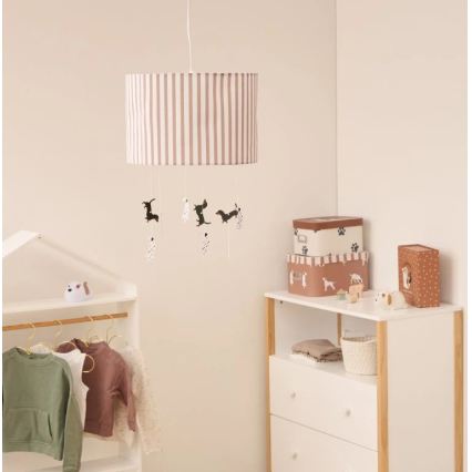 Atmosphera - Lampadario a sospensione per bambini SCOTT su cavo 1xE27/40W/230V a tema cani