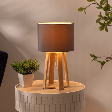 Atmosphera - Lampe de table MOLU 1xE27/25W/230V pin/gris
