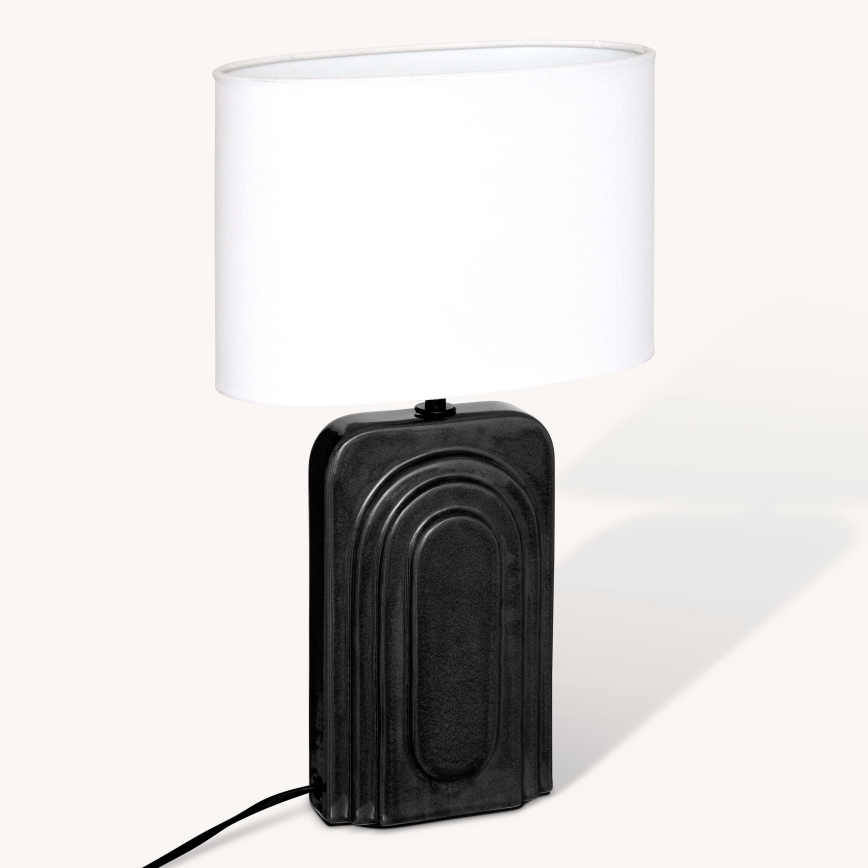 Atmosphera - Lampe de table MONIA 1xE14/60W/230V noire/blanche