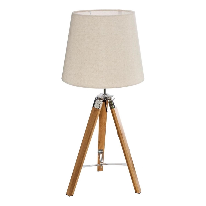 Atmosphera - Lampe de table RUNO 1xE27/25W/230V bambou/crème