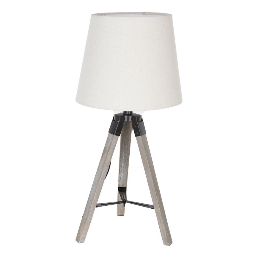 Atmosphera - Lampe de table RUNO 1xE27/25W/230V bois/blanc