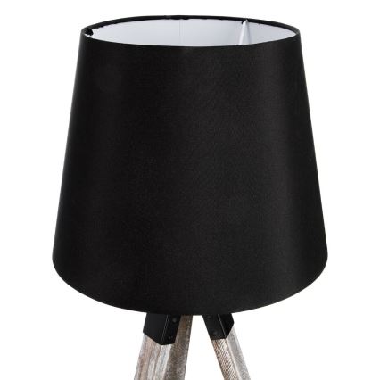 Atmosphera - Lampe de table RUNO 1xE27/25W/230V bois/noir