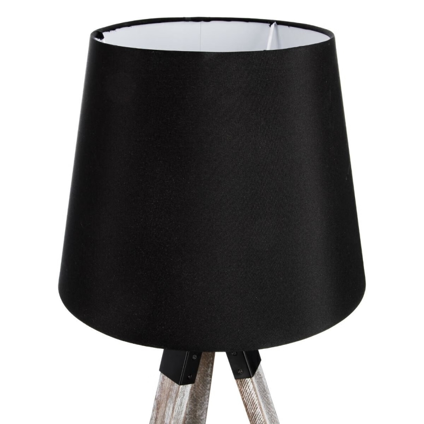 Atmosphera - Lampe de table RUNO 1xE27/25W/230V bois/noir