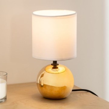 Atmosphera - Lampe de table TIMÉO 1xE14/60W/230V doré/blanc