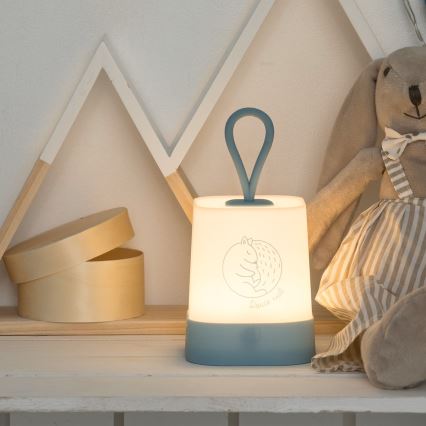 Atmosphera - Luce notturna LED ricaricabile a sfioramento per bambini RABBIT LED/3,7V 1200 mAh blu