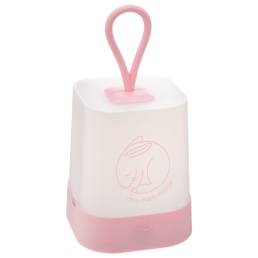 Atmosphera - Lampada notturna ricaricabile LED a sfioramento per bambini RABBIT LED/3,7V 1200 mAh rosa