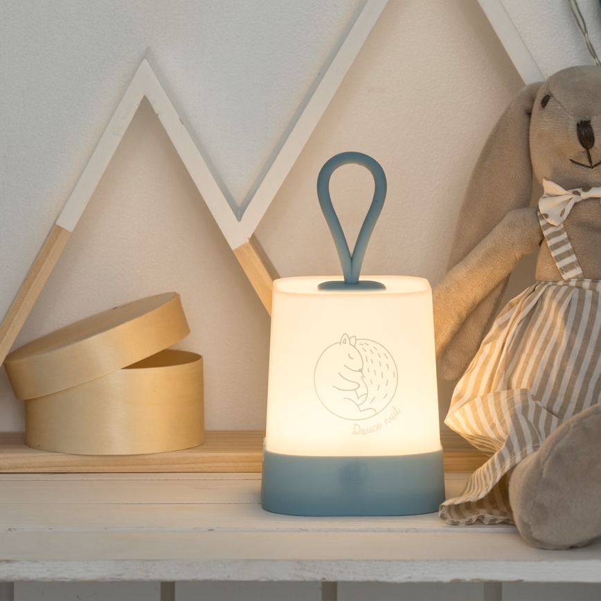 Atmosphera - Lampada da notte ricaricabile LED con sensore touch per bambini RABBIT LED/3,7V 1200 mAh grigia