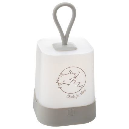 Atmosphera - Lampada da notte ricaricabile LED con sensore touch per bambini RABBIT LED/3,7V 1200 mAh grigia