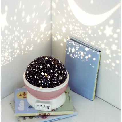 Atmosphera - LED-Kinderprojektor 3xAA rosa