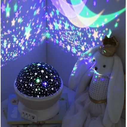 Atmosphera - LED-Kinderprojektor 3xAA rosa