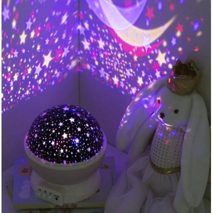 Atmosphera - LED-Kinderprojektor 3xAA rosa