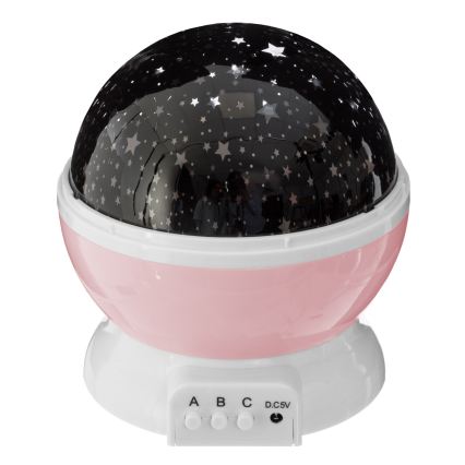 Atmosphera - LED-Kinderprojektor 3xAA rosa