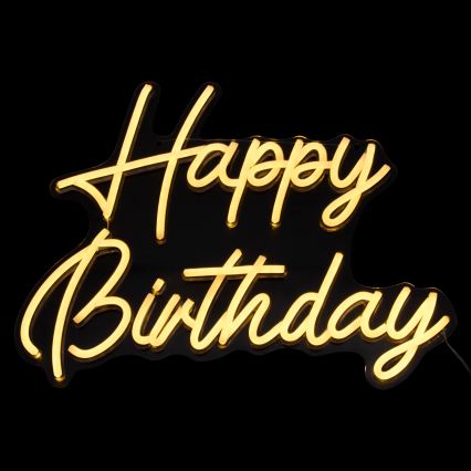 Atmosphera - LED-Neon-Wanddekoration HAPPY BIRTHDAY LED/5V