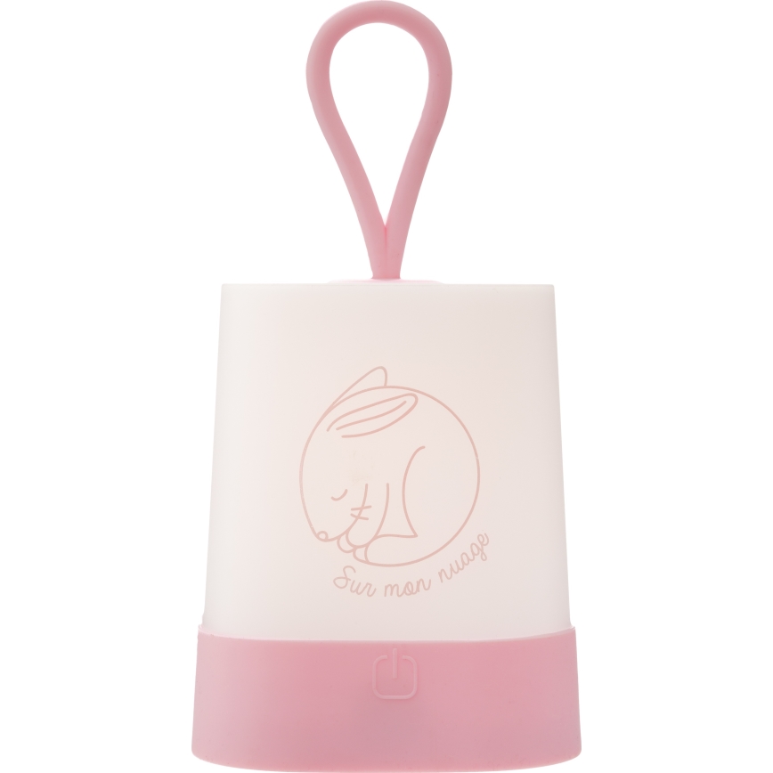 Atmosphera - LED-Touch aufladbares Kinder-Nachtlicht RABBIT LED/3,7 V 1200 mAh rosa
