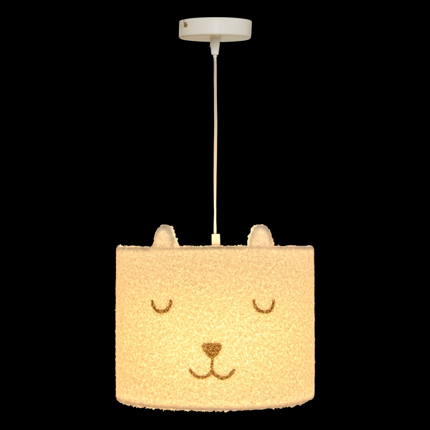 Atmosphera - Lustre pour chambre d'enfant sur câble TOXEY 1xE27/25W/230V motif ourson