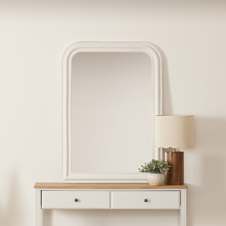 Atmosphera - Miroir mural ADELE 104x74 cm pin/blanc