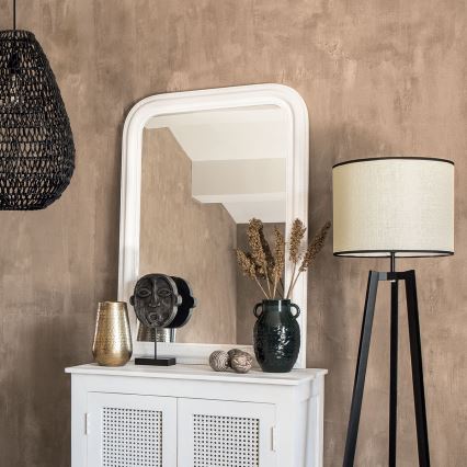 Atmosphera - Miroir mural ADELE 104x74 cm pin/blanc