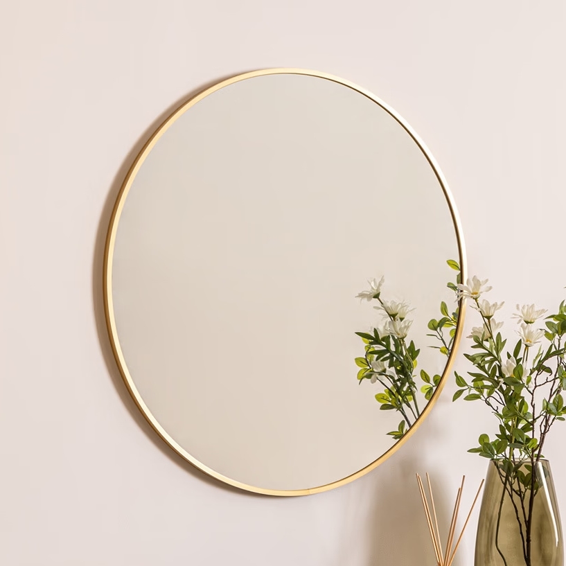 Atmosphera - Miroir mural ALICE d. 70 cm doré