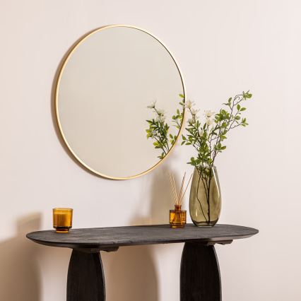 Atmosphera - Miroir mural ALICE d. 70 cm doré