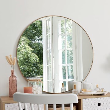 Atmosphera - Miroir mural ALICE d. 76 cm doré