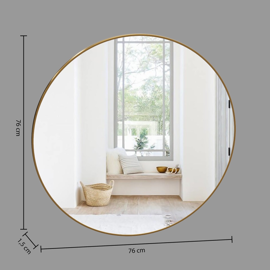 Atmosphera - Miroir mural ALICE d. 76 cm doré