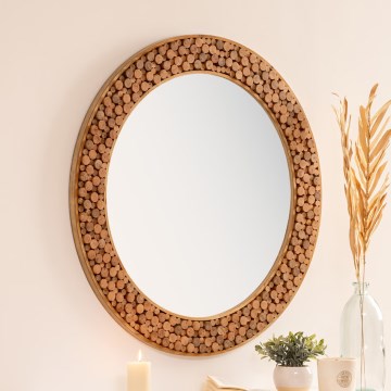 Atmosphera - Miroir mural ANOKI d. 99 cm eucalyptus