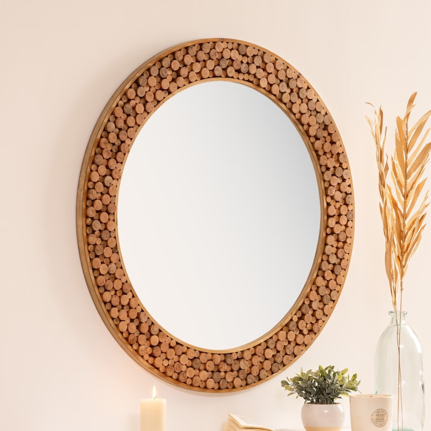 Atmosphera - Miroir mural ANOKI d. 99 cm eucalyptus