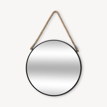 Atmosphera - Miroir mural EDEN d. 38 cm noir