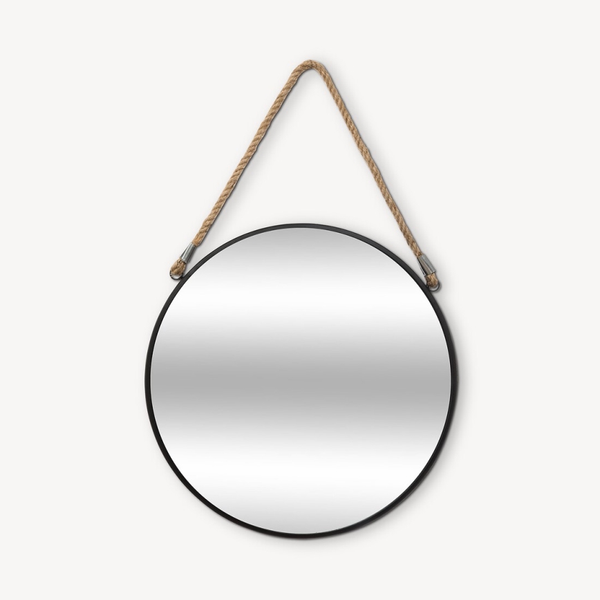 Atmosphera - Miroir mural EDEN d. 38 cm noir