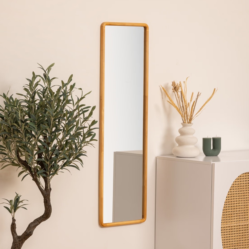 Atmosphera - Miroir mural KIM 116x35 cm hévéa