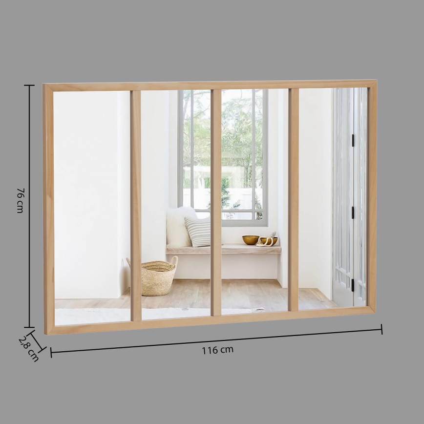 Atmosphera - Miroir mural NAE 76x116 cm paulownia