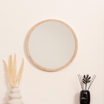 Atmosphera - Miroir mural OLAV d. 52 cm paulownia