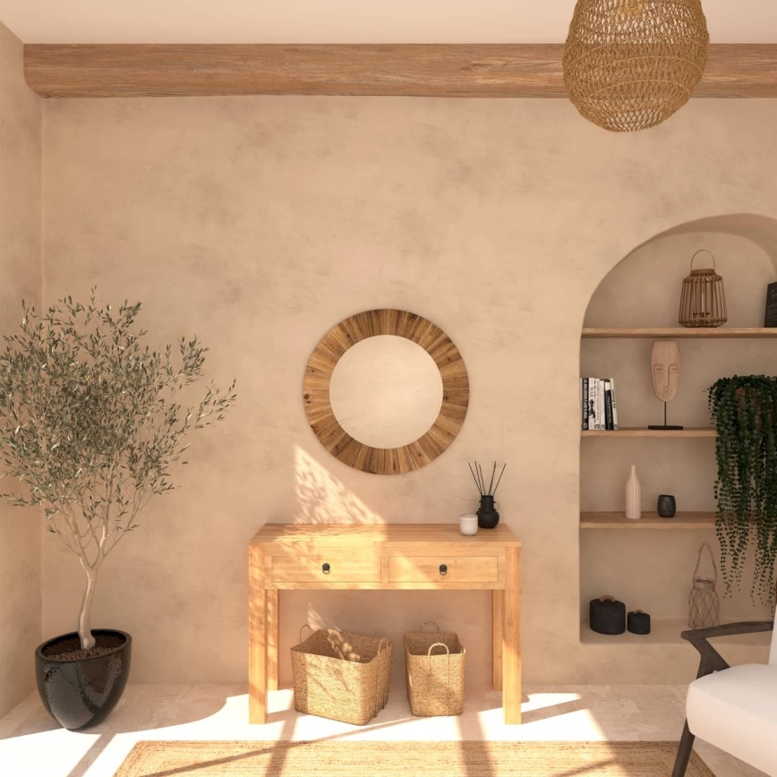 Atmosphera - Miroir mural PAMELA d. 83 cm sapin