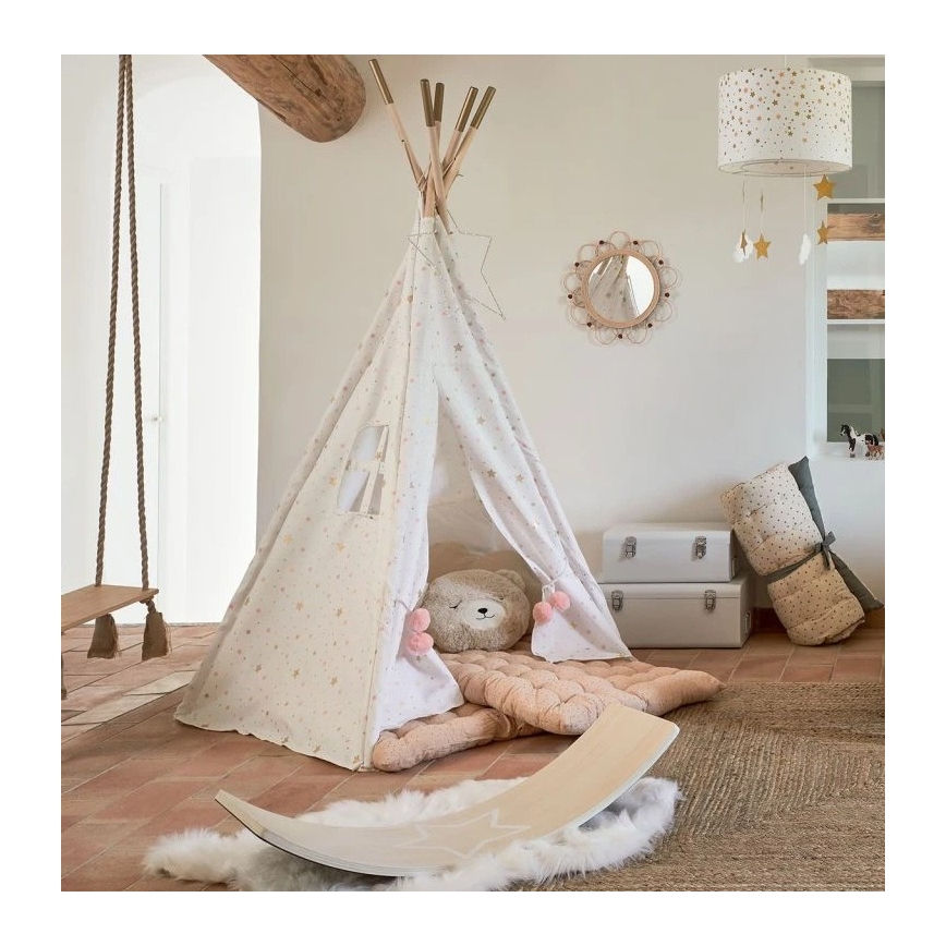 Atmosphera - Miroir mural pour enfant CAMPAIN Ø 38 cm en rotin